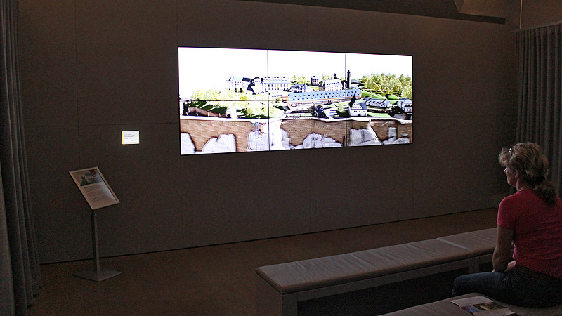 Videowall (6 x 47 Zoll Displays), Dauerausstellung, Festung Königstein